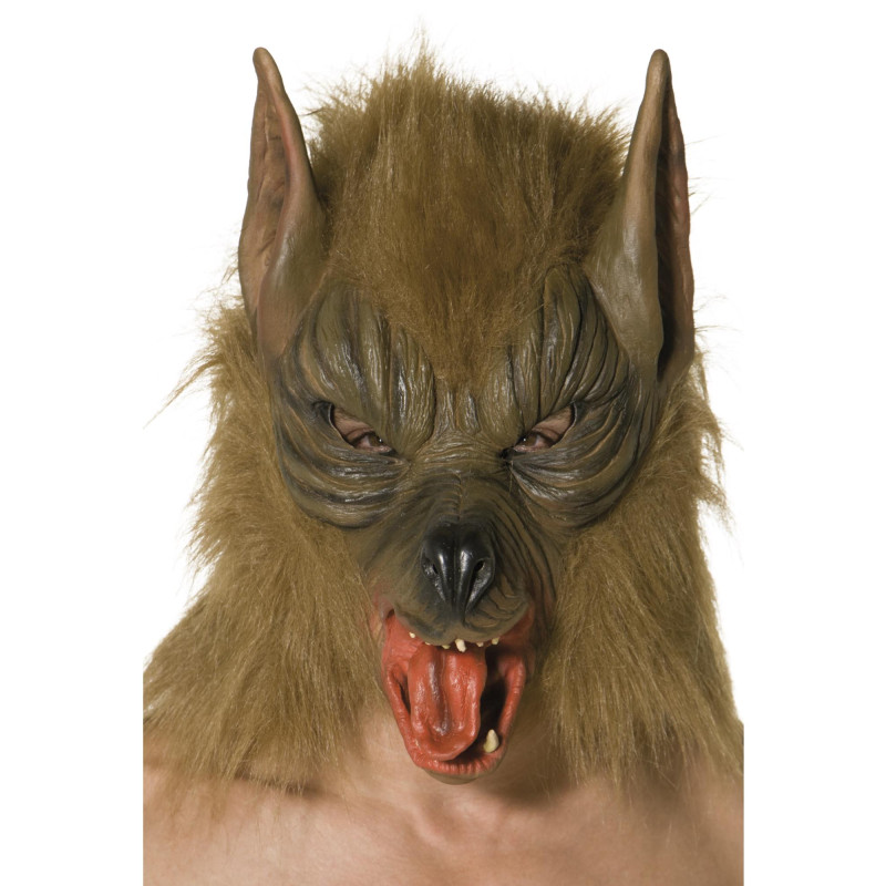 Latexová maska vlka s kožušinou